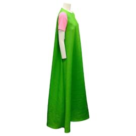 Autre Marque-Emilia Wickstead Green Runway Spring Summer 2019 Textured Cloque Prynella Dress-Green