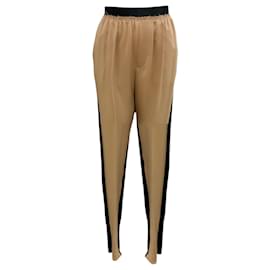 Undercover-Undercover Tan / Black Crepe and Jersey Pants-Camel
