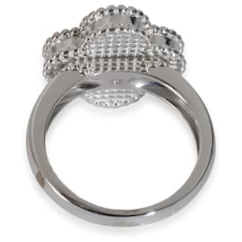 Van Cleef & Arpels-Van Cleef & Arpels White Gold Mother Of Pearl and Diamond Vintage Alhambra Ring-Other