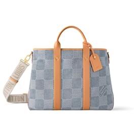 Louis Vuitton-BOLSA DE FINAL DE SEMANA UNISSEX N40702-Castanho claro,Azul claro