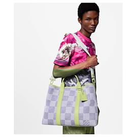 Louis Vuitton-BOLSA DE FINAL DE SEMANA UNISSEX N40702-Castanho claro,Azul claro