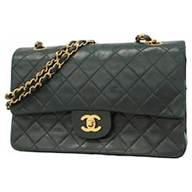 Chanel-Chanel Black Lambskin Shoulder Bag-Black