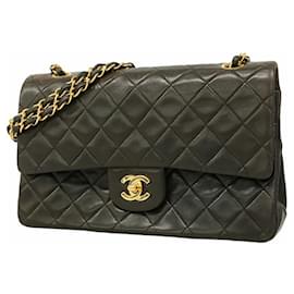 Chanel-Chanel Black Lambskin Shoulder Bag-Black