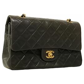 Chanel-Chanel Black Lambskin Shoulder Bag-Black