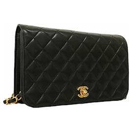 Chanel-Chanel Black Lambskin Shoulder Bag-Black