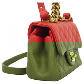 Chanel-Chanel Red Leather Shoulder Bag-Red