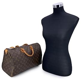 Louis Vuitton-Vintage Canvas Monogram Speedy 40 Bag Satchel-Brown