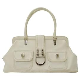 Dior-Dior Leather Handbag White-White