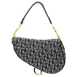 Dior-Dior Saddle Jacquard Shoulder Bag-Blue