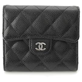 Chanel-Chanel Classic Small Wallet Caviar Skin-Black
