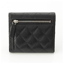 Chanel-Chanel Classic Small Wallet Caviar Skin-Black
