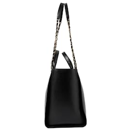 Chanel-Chanel Caviar Skin Studded Chain Tote Bag-Black