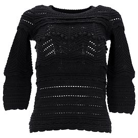 Top de ganchillo Isabel Marant Étoile en algodón negro Negro