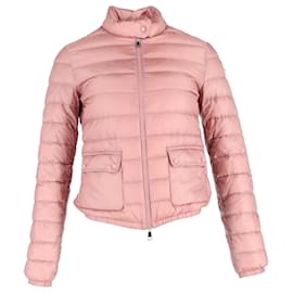Moncler- Moncler Lans Puffer Down Jacket in Pink Polyamide-Pink