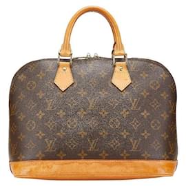 Louis Vuitton-Louis Vuitton Alma Monogram Handbag-Metallic,Bronze