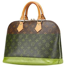 Louis Vuitton-Louis Vuitton Alma Monogram Handbag-Metallic,Bronze