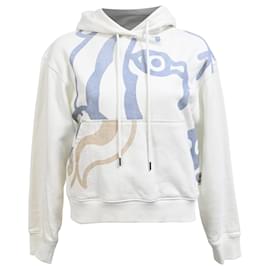 Kenzo-Kenzo Printed Hoodie in White Cotton-White