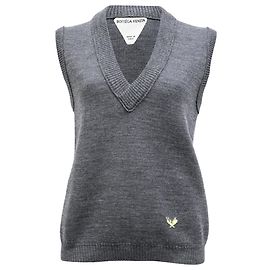 Grau Wolle V-Ausschnitt Strickweste von Bottega Veneta Grau