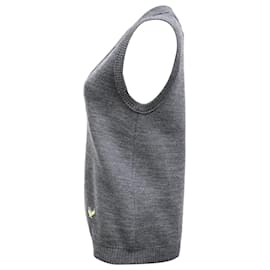 Bottega Veneta- Bottega Veneta V-neck Sweater Vest in Grey Wool-Grey