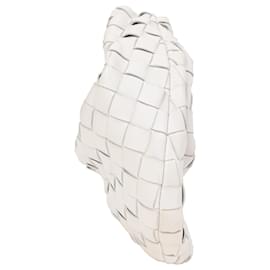 Bottega Veneta-Bottega Veneta Mini Jodie Handbag in White Leather-White,Cream
