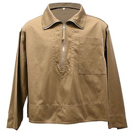 Giacca mezza zip Bottega Veneta in cotone marrone Marrone Rosso