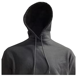 Balenciaga-Balenciaga Logo Sweatshirt Hoodie In Black Cotton-Black