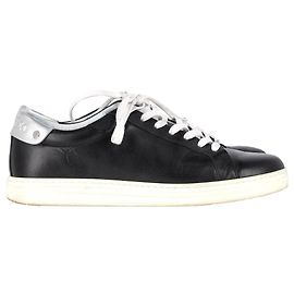Baskets basses Jimmy Choo Rome en cuir noir Noir