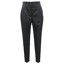 Alexander Mcqueen-Alexander McQueen Straight Leg Trousers in Black Polyester-Black
