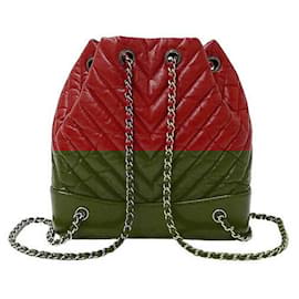 Chanel-Chanel Gabrielle Small Leather Backpack-Red
