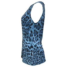 Dolce & Gabbana-Dolce & Gabbana Bateau Neckline Top in  Animal Print Polyester-Other
