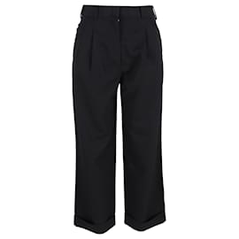 Stella Mc Cartney-Stella McCartney Pleated Trousers in Black Wool-Black
