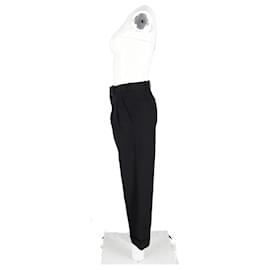 Stella Mc Cartney-Stella McCartney Pleated Trousers in Black Wool-Black