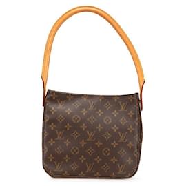 Louis Vuitton-Louis Vuitton Looping MM Monogram Shoulder Bag-Metallic,Bronze