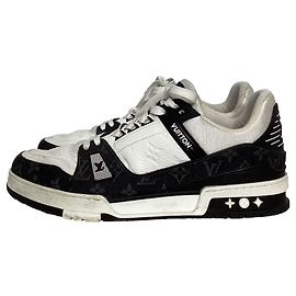 Louis Vuitton LV Trainer em couro preto e branco Preto