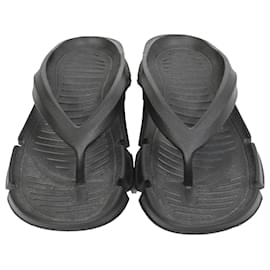 Balenciaga- Balenciaga Mold Thong Sandals in Black Rubber-Black