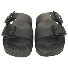 Balenciaga- Balenciaga Mallorca Flat Sandals in Black Rubber-Black