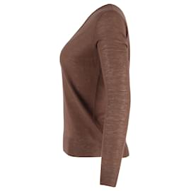 Joseph- Joseph V-Neck Sweater in Brown Cashmere-Brown,Red