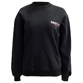 Balenciaga-Balenciaga Political Campaign Sweatshirt in Black Cotton-Black