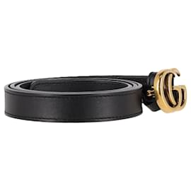 Gucci-Gucci GG Marmont Belt in Black Leather-Black