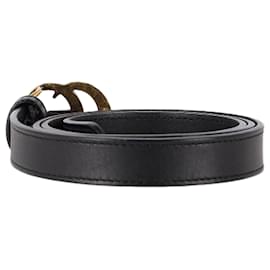Gucci-Gucci GG Marmont Belt in Black Leather-Black