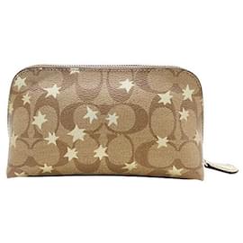 Coach-Coach Signature Brown Pouch-Brown