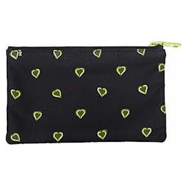 Prada-Prada Nylon Heart Pattern Pouch-Black
