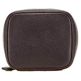 Chanel-Chanel Coco Mark Caviar Vanity Bag-Brown