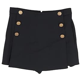 Red Valentino- RED Valentino Embellished Mini Skort in Black Viscose-Black