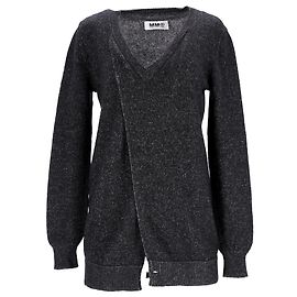 Maison Martin Margiela Grau Woll V-Ausschnitt Pullover MM6 von Maison Margiela Grau