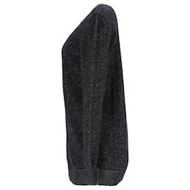 Maison Martin Margiela-MM6 by Maison Margiela V-neck Sweater in Grey Wool-Grey