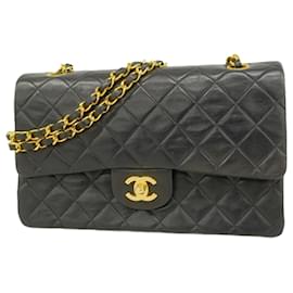 Chanel-Chanel Black Lambskin Shoulder Bag-Black