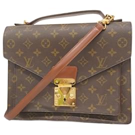 Louis Vuitton-Louis Vuitton Monogram Monceau 28 Handbag-Brown