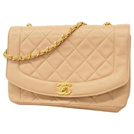 Chanel-Chanel Shoulder Bag Diana Chain in Beige-Beige