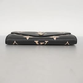 Louis Vuitton-Louis Vuitton Long Wallet Bicolor Monogram Empreinte-Black,Beige